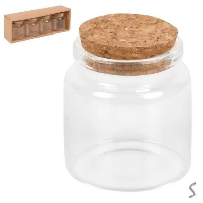 Баночка с корковой крышкой 4шт/уп 50мл