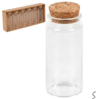 Баночка с корковой крышкой 6шт/уп 55мл