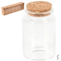 Баночка с корковой крышкой 6шт/уп 80мл