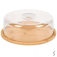 Блюдо бамбук с крышкой 28*1см