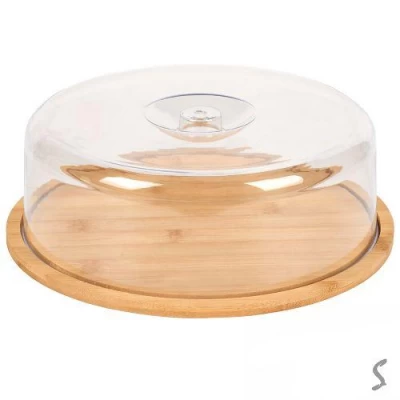 Блюдо бамбук с крышкой 28*1см