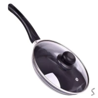 Сковорода керамика d20см с крышкой стекло