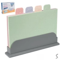 Доски разделочные на подставке 4пр/наб 29*19см