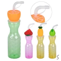 Стакан с крышкой и трубочкой 