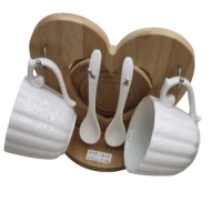 Чайный набор 5пр/наб 200мл (2чашки, 2ложки, подставка)