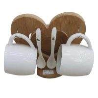 Чайный набор 5пр/наб 200мл (2чашки, 2ложки, подставка)