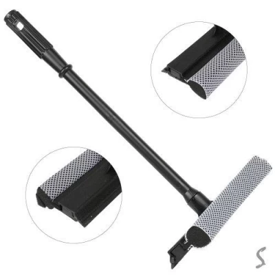 Швабра для окон с мочалкой 53*20см