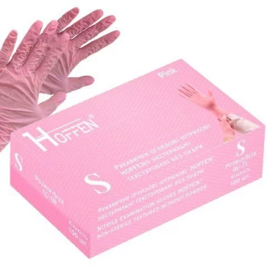 Перчатки нитриловые S Hoffen 3.5г нестерильные текстурированные б/п 50пар/уп