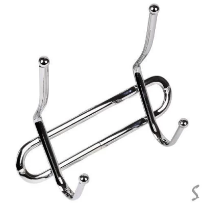 Вешалка настенная (хром) 2крючка 16*15см Вешалка настенная (хром) 2крючка 16*15см