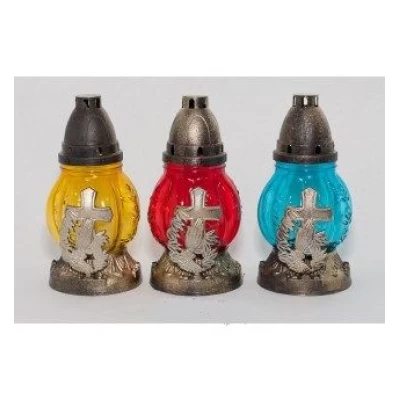 Лампадка стеклянная на 24 часа "КРЕСТ"