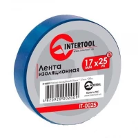 Лента изоляционная 0,15мм*17мм*25м синяя Intertool IT-0025