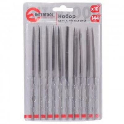 Набор надфилей 10шт\упак., 140мм., без ручек Intertool HT-3707