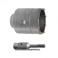 Комплект: сверло корончатое по бетону 26 мм+Переходник SDS Plus 100 мм Intertool SD-7026