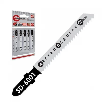 Полотно пильное для лобзика рабочая длина 50мм, расстояние между зубьями 2мм Intertool SD-6001