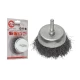 Щетка чашечная 100 мм для дрели, 1/4" (витая проволока) Intertool BT-9100