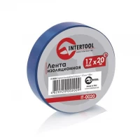 Лента изоляционная 0.15мм*17мм*20м синяя (упак 10 шт) Intertool IT-0020