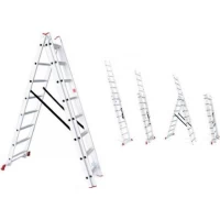 Лестница алюминиевая 3-х секционная универсальная раскладная 3*10ступ. 6.77м Intertool LT-0310