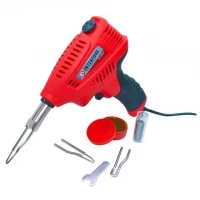 Паяльник импульсный с трансформатором 200Вт, 230В, 3-режима, с комплектом насадок Intertool RT-2003