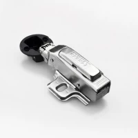 Петля Linken System A для стекла с доводчиком наружная с загл. Хром