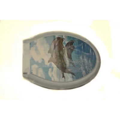 Крышка для унитаза, Ракушка с рисунком Крышка для унитаза, Ракушка с рисунком