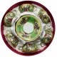 Сервиз круглый фарфор (6CCS129-3) "Зеленый" (10шт.в ящ.) код 18975