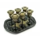 Рюмки  бронзовые черные (н-р 6 шт.)(Cordial Set BD) код 24734