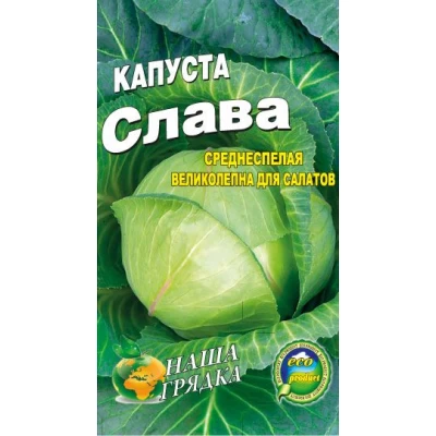 Семена  Капуста  Слава Среднеспелый высокоурожайный сорт. 100сем.