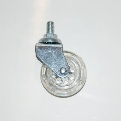 Ролик 326 со штифтом М10, прозрачный, резиновый, d=50мм, h=72мм HTS (Турция) до 38 кг