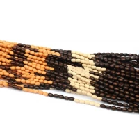 Шторки для дверей Украина, дерево - бук, выстота-2 м., ширина-1м., "Бусы" темные, 40 нитей