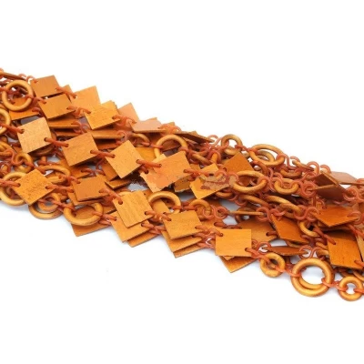 Шторки для дверей Украина, дерево - бук, выстота-2 м., ширина-1м., "Квадратики и колечки", светлые