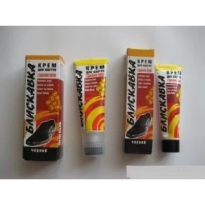 Крем для обуви "БЛИСКАВКА" Тюбик 50 мл., цвета в ассортименте