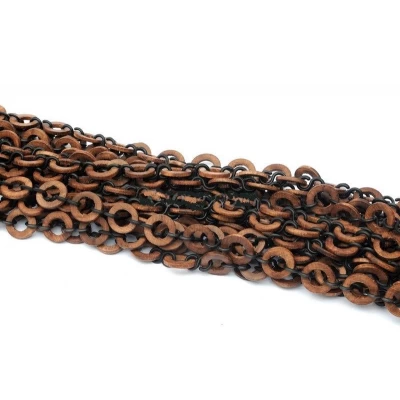 Шторки для дверей Украина, дерево - бук, выстота-2 м., ширина-1м., "Колечки", темные