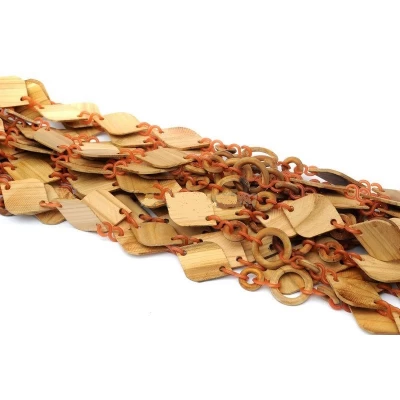 Шторки для дверей Украина, дерево - бук, выстота-2 м., ширина-1м., "Капельки и колечки", светлые