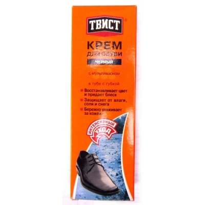 Крем для обуви Твист, туба, 75мл