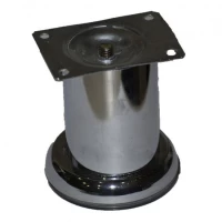 Опора круглая с площадкой 50*80 мм Нерегулируемая Китай Хром