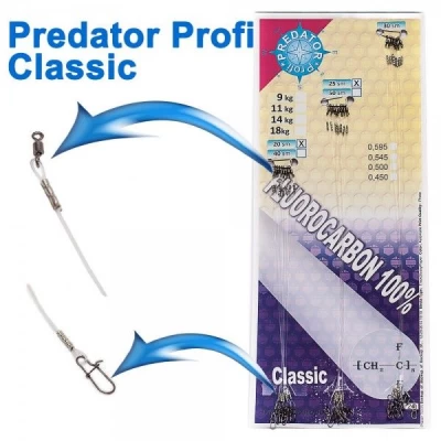 Поводок флюорокарбон Predator Profi Classic (24шт) 11кг *