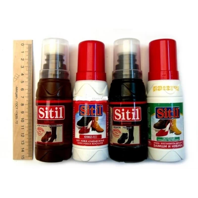 Крем-краска жидкая для обуви из гладкой кожи 80мл Sitil