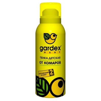 Пенка Gardex детская от комаров 75 мл, до 2 часов защиты