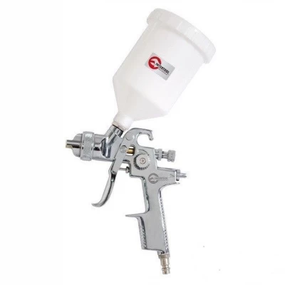 Intertool PT-0103 HVLP STEEL PROF Краскопульт 1,4мм верхний пластиковый бачек 600 мл