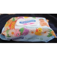 Салфетки влажные детские "Superfresh", 120 шт в упаковке, с клапаном