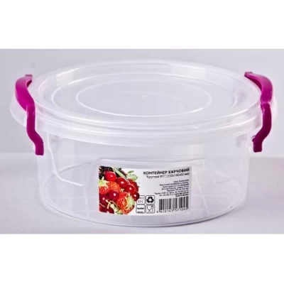 Контейнер пищевой "Ал-Пластик" круглый, полипропилен, 0,6 л, Украина