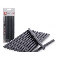 Комплект черных клеевых стержней 11.2мм*200мм, 12 шт. Intertool rt-1023