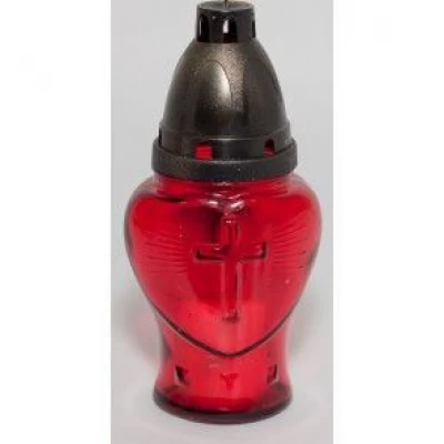 Лампадка стеклянная на 18 часов "СЕРДЦЕ"