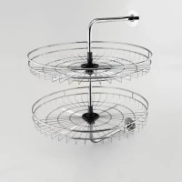 Корзина-карусель 4/4 боковая поворотная Cagdas двойная, Хром BD 12