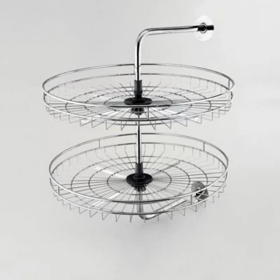 Корзина-карусель 4/4 боковая поворотная Cagdas двойная, Хром BD 12
