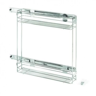 Карго хромированное 200 мм, 2 полки, с довод. бок. крепл., Rejs (Польша)