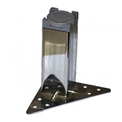 Опора с треугольной платформой KAPSAN 4*4*15 см Хром KBA 4001