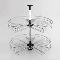 Корзина-карусель 3/4 600 мм поворотная Cagdas двойная, Хром D 07