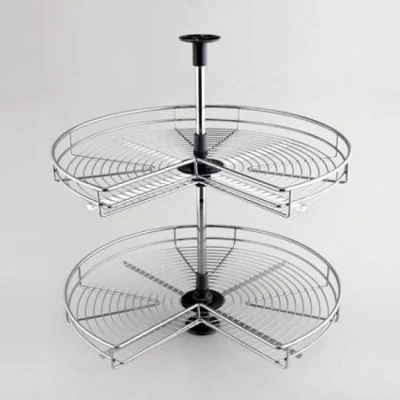 Корзина-карусель 3/4 600 мм поворотная Cagdas двойная, Хром D 07