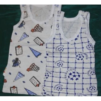 Майка цветная для мальчиков(кулир).Артикул: 0004,размеры 26-34